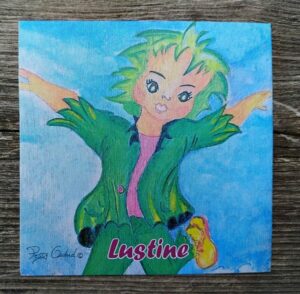 Autocollant Lustine.