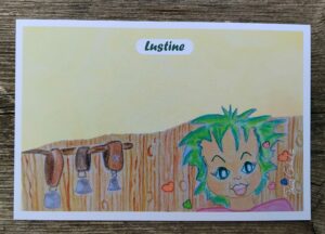 Carte postale Lustine et les sonnailles.