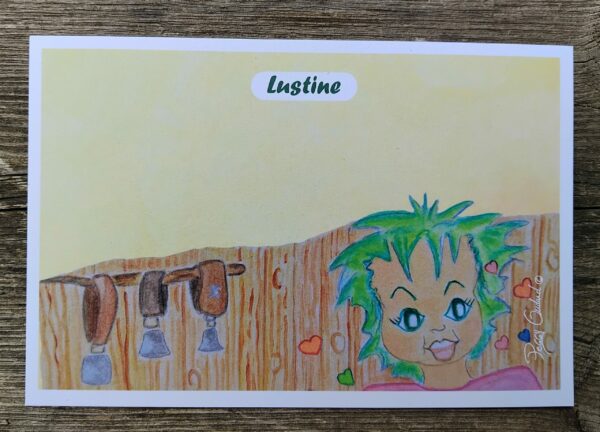 Carte postale Lustine et les sonnailles.